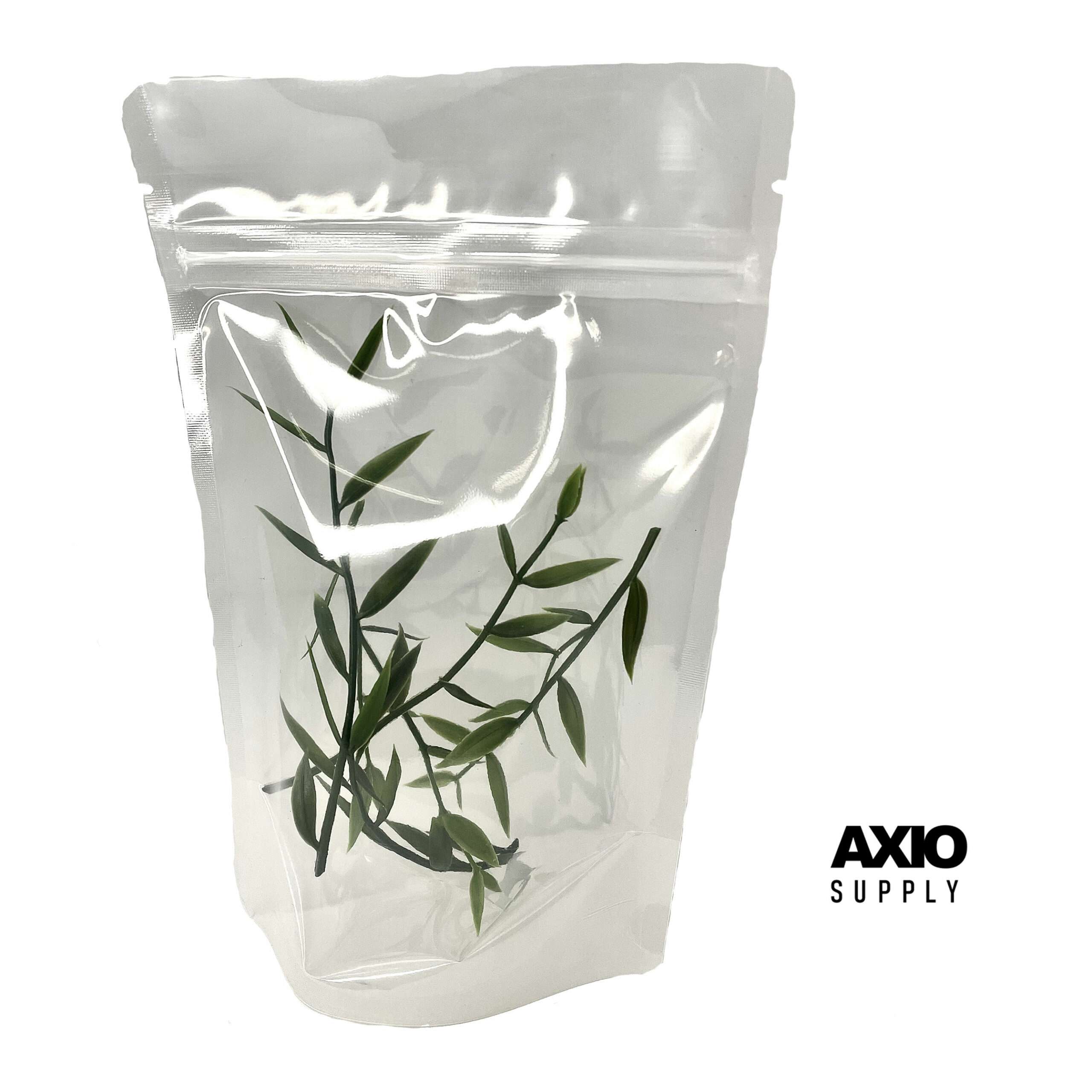 Clear Bag: Stand Up Pouch Clear Zip (5.125″ x 3.125″ x 8.125″)